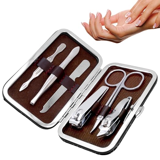 SJ 6 in 1 Nail Art Clipper Pedicure Manicure Tweezer Cutter Earpick Tool Set.