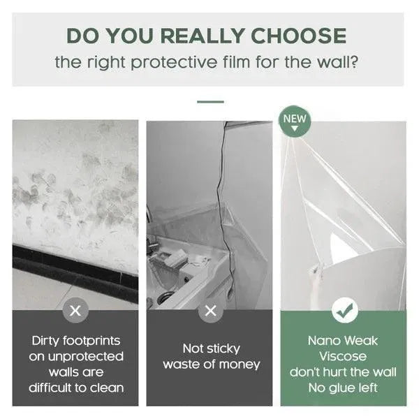 Self- Adhesive Transparent Electrostatic Wall Protection Film 2 pcs