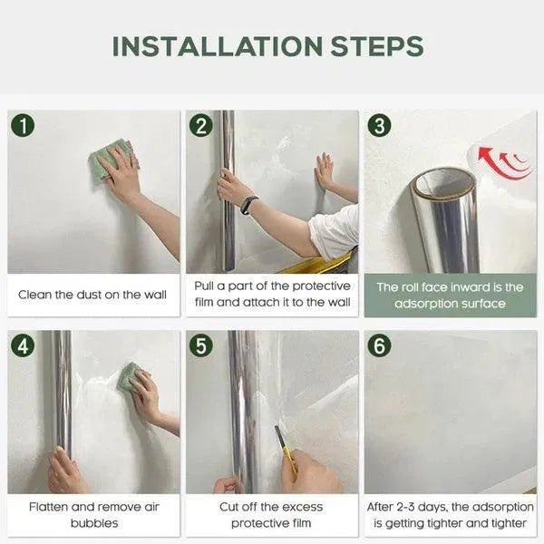 Self- Adhesive Transparent Electrostatic Wall Protection Film 2 pcs